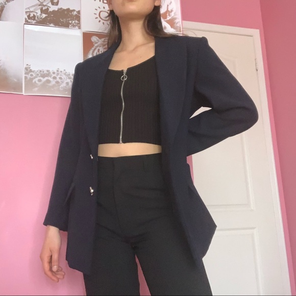 Vintage Navy Blazer - Picture 6 of 12